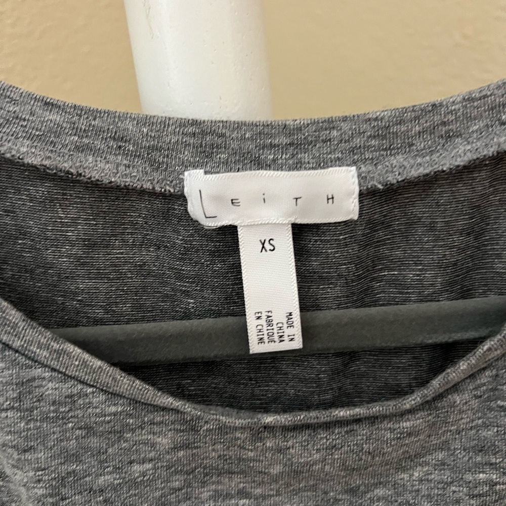 Leith Gray Bodycon Asymmetrical Ruched Dress - Picture 6 of 7